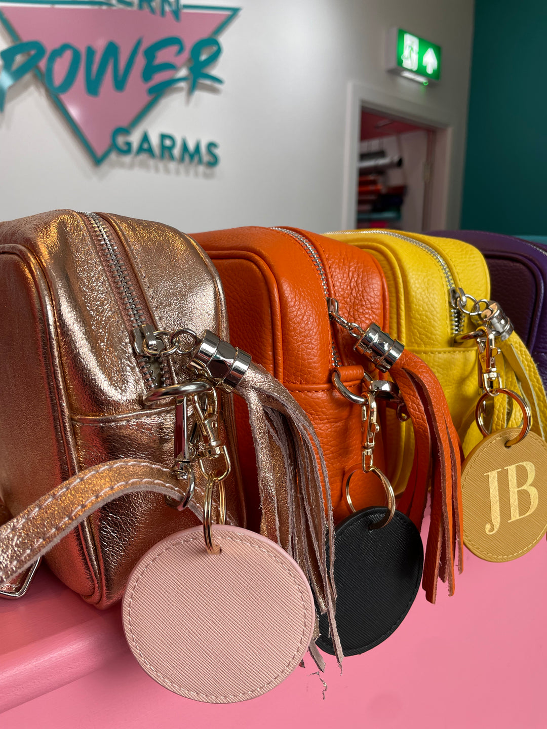 *Personalised Leather Box Bag (Various)