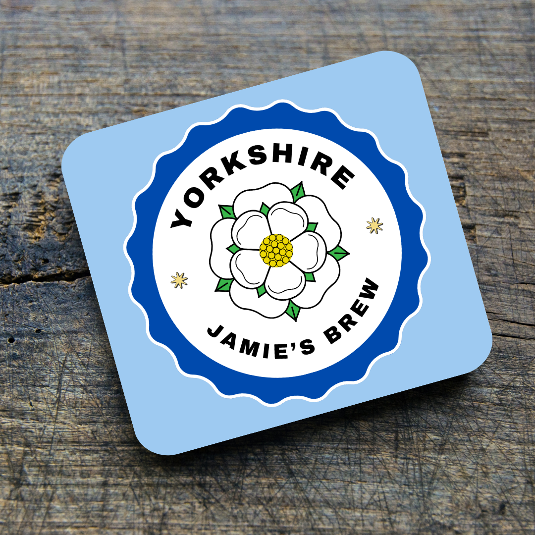 Yorkshire Rose Personalised Coaster