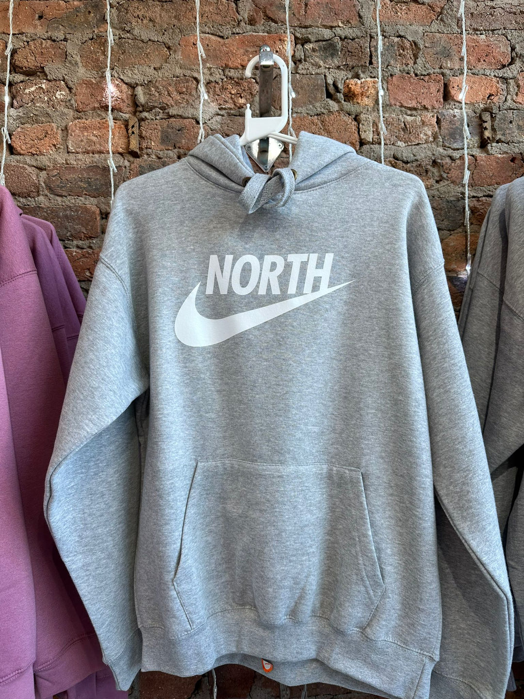 *NORTH Grey Hoodie - M and XL