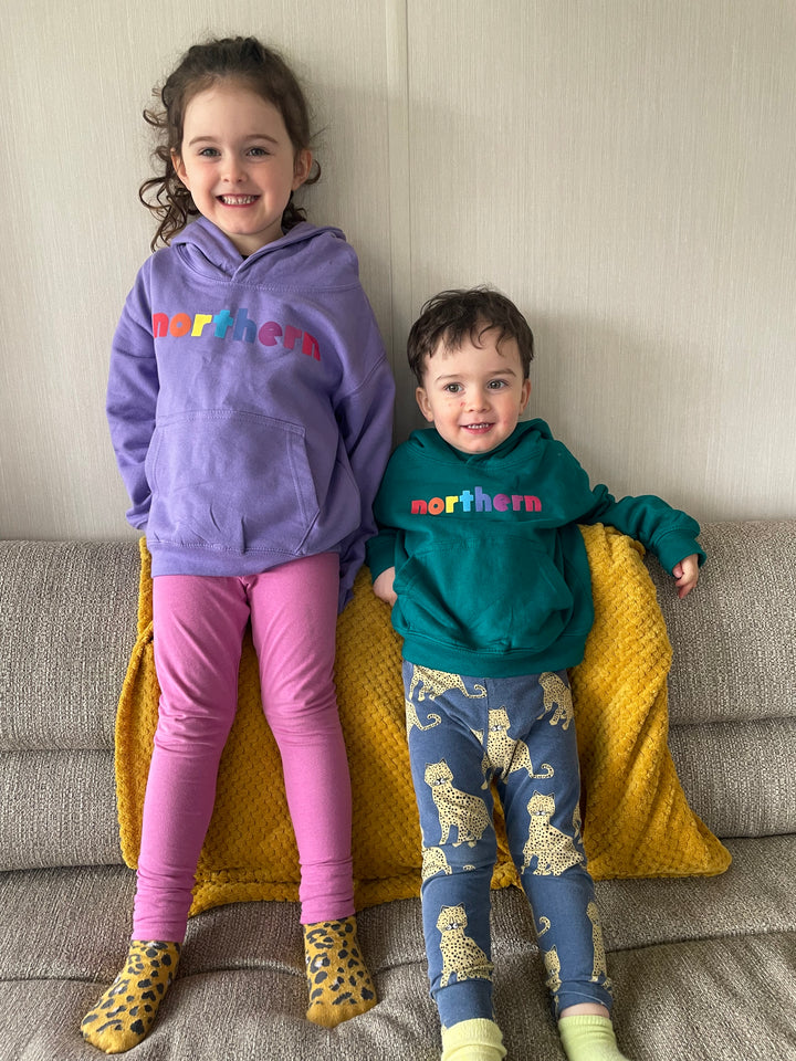 KIDS - Rainbow Northern - Teal or Lavender (Hoodie or Sweater) - Northern Power Garms