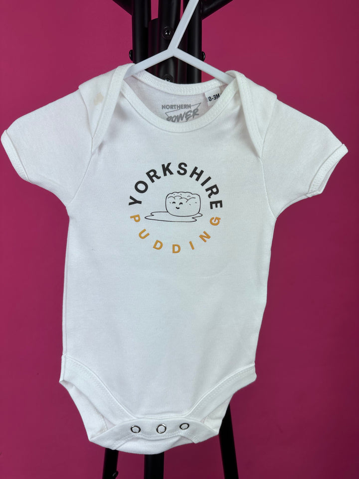 *SECONDS - KIDS - White Yorkshire Pudding Vest (0-3 months)