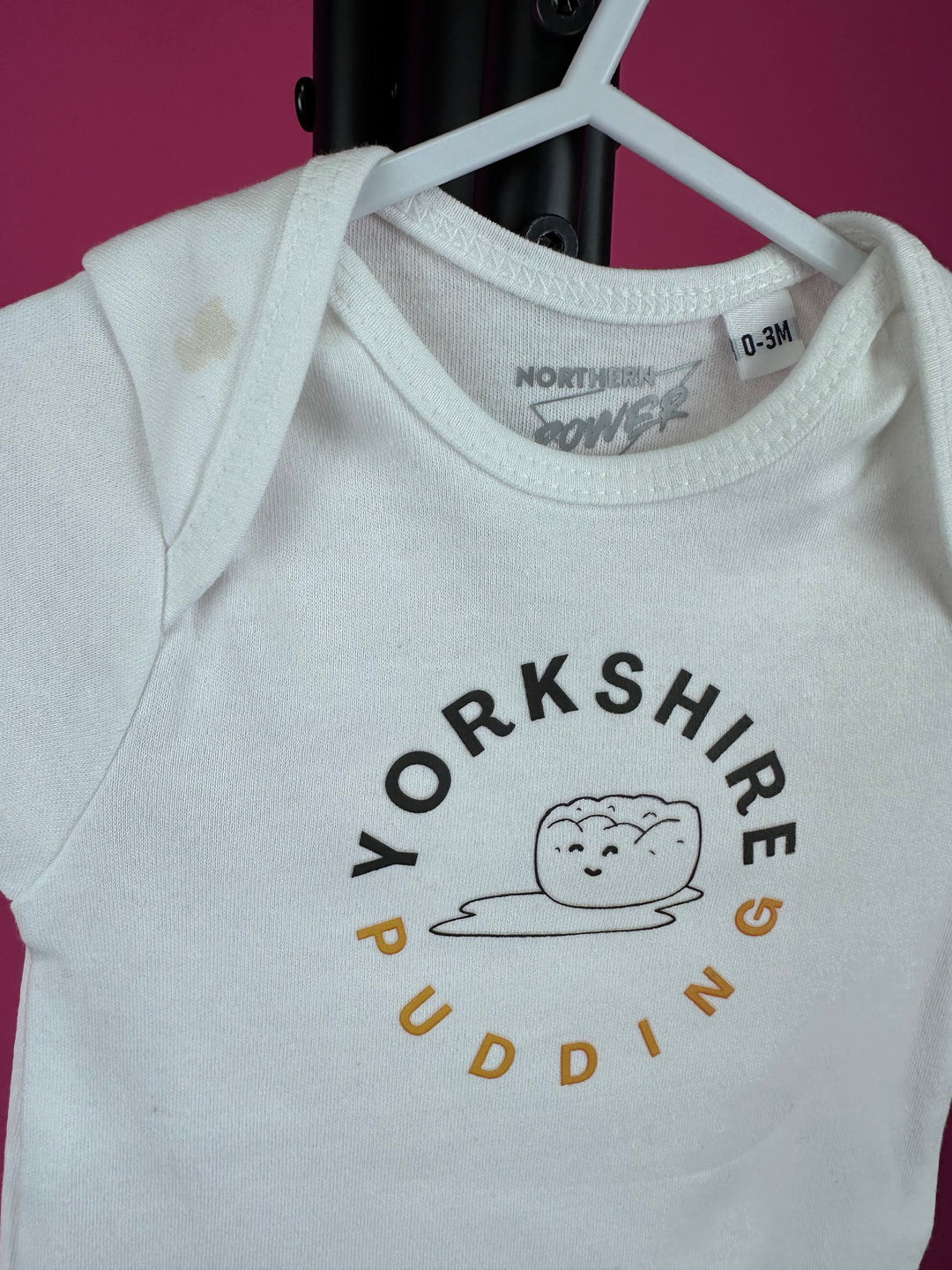 *SECONDS - KIDS - White Yorkshire Pudding Vest (0-3 months)
