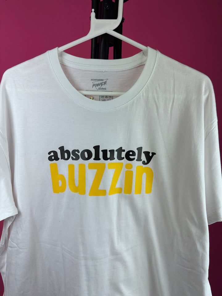 *SECONDS - Absolutely Buzzin White Tee (XL)
