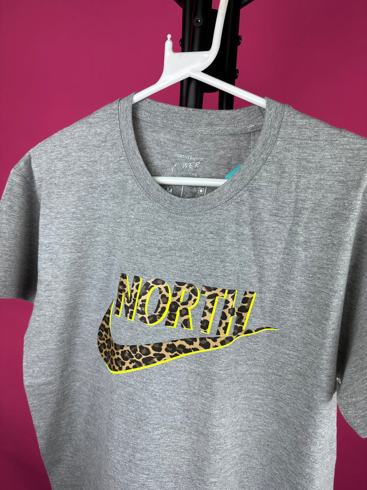 *NORTH Leopard and Neon Grey Tees (SMALL)