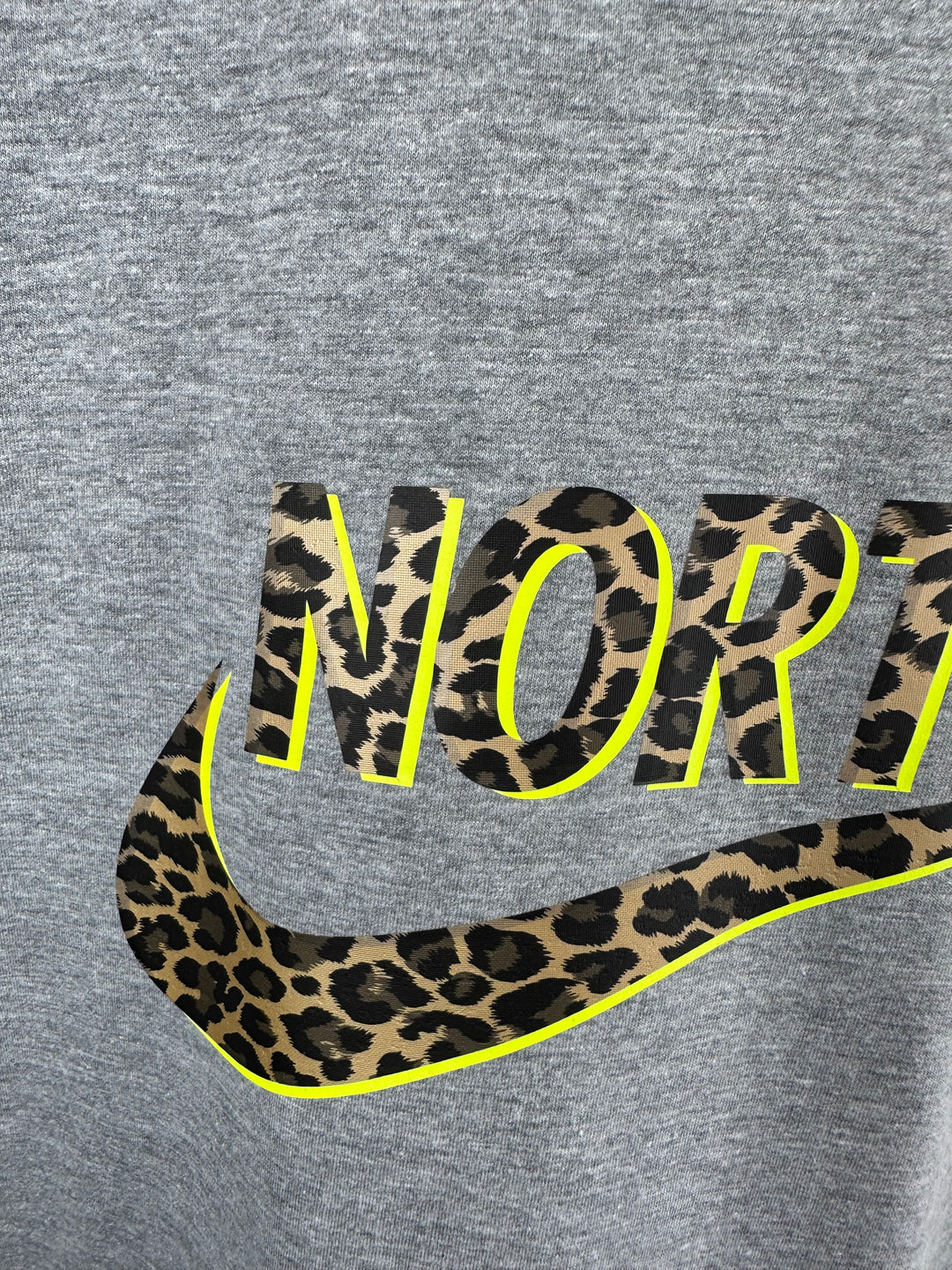 *NORTH Leopard and Neon Grey Tees (SMALL)