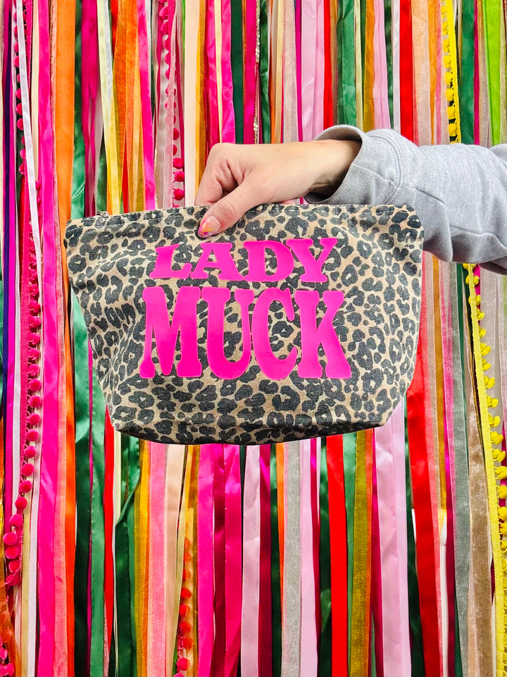 Lady Muck Leopard Print Accessory Bag