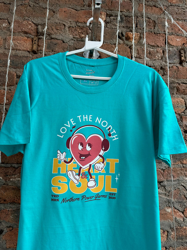 *SECONDS - Caribbean Blue Heart & Soul Tee (XL, 2XL)