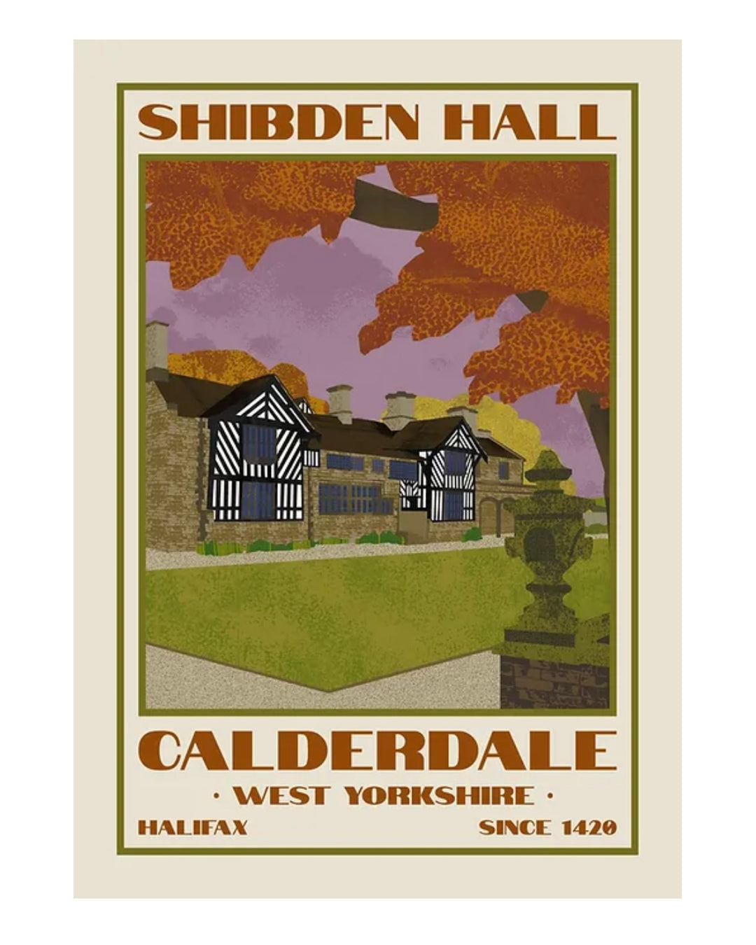 Shibden Hall A3 Print
