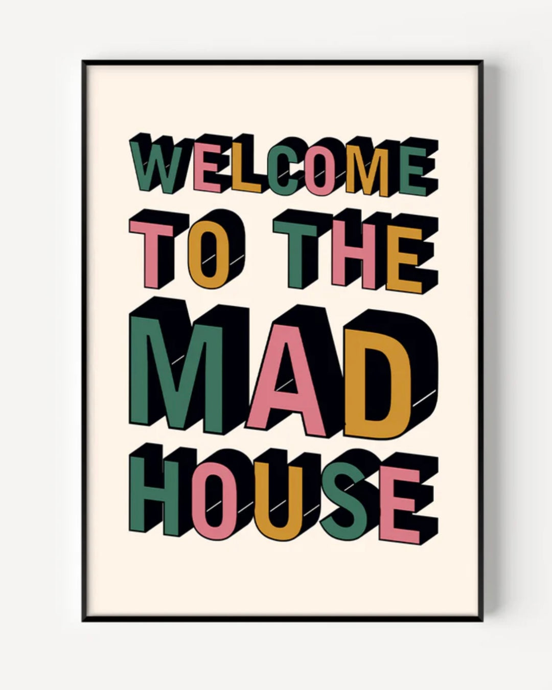Welcome To The Madhouse A4 Print