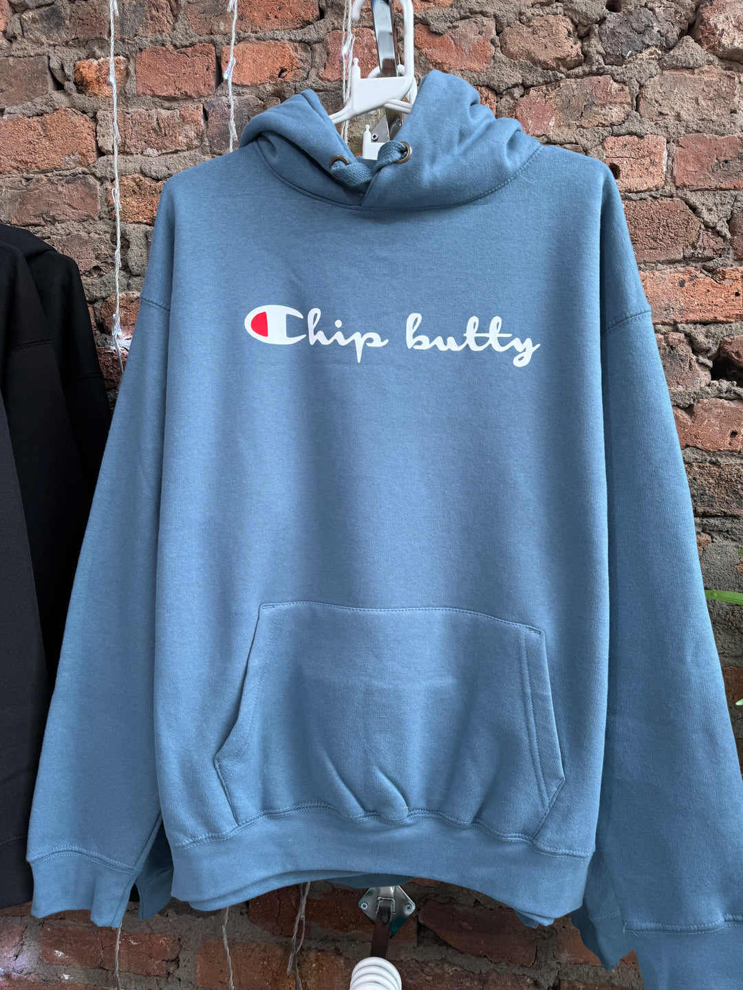 *Chip Butty Hoodie - Blue (Ready To Ship)