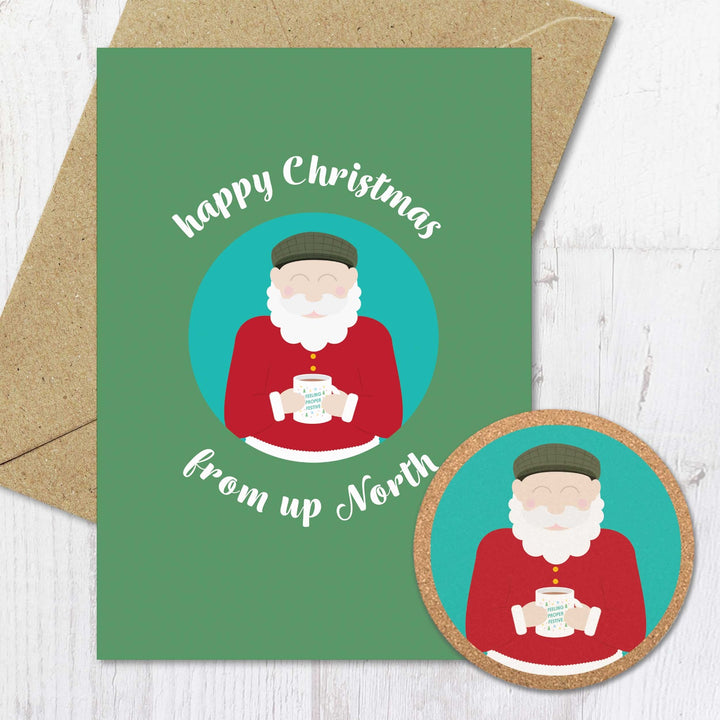 Northern Santa Coaster Card