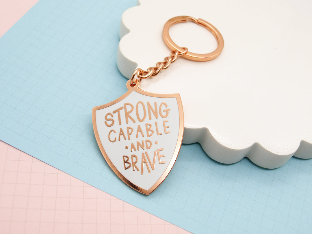 Strong, Capable and Brave Keyring