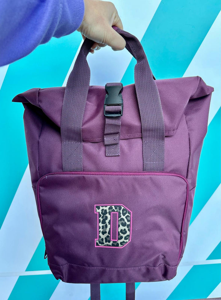 Personalised Roll-Top Rucksack Bag