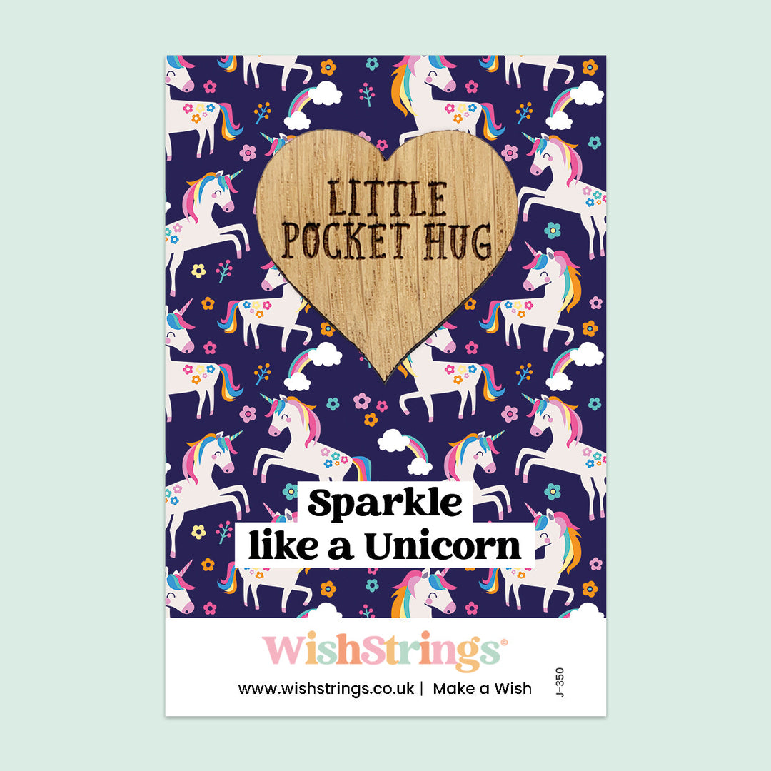 Pocket Hug - Sparkle Like a Unicorn, Magical Unicorn Theme