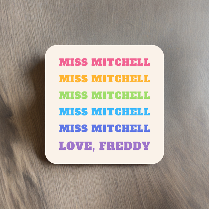 Personalised Teacher Coaster