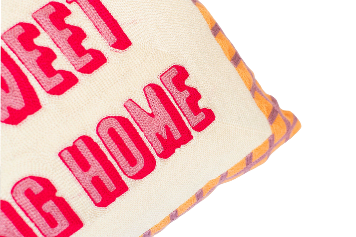 Funny Needlepoint Pillow – Home Sweet F*cking Home