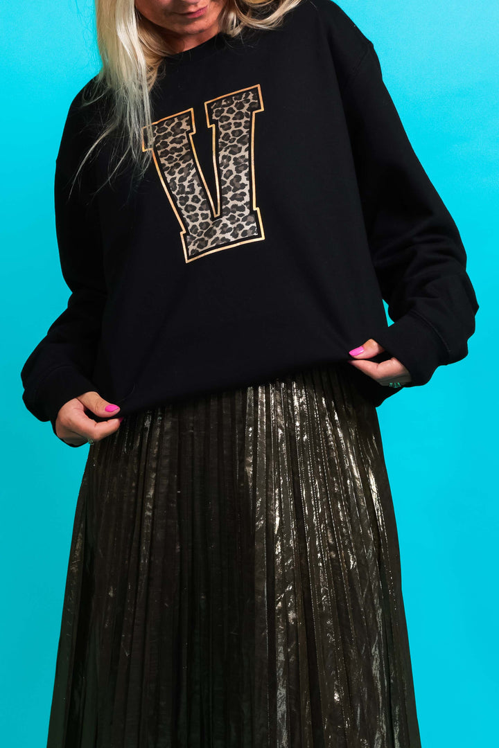 Leopard Letters - Sweater