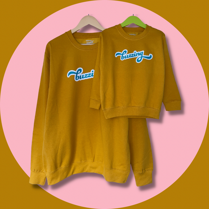 Buzzing - Mustard Hoodie or Sweater