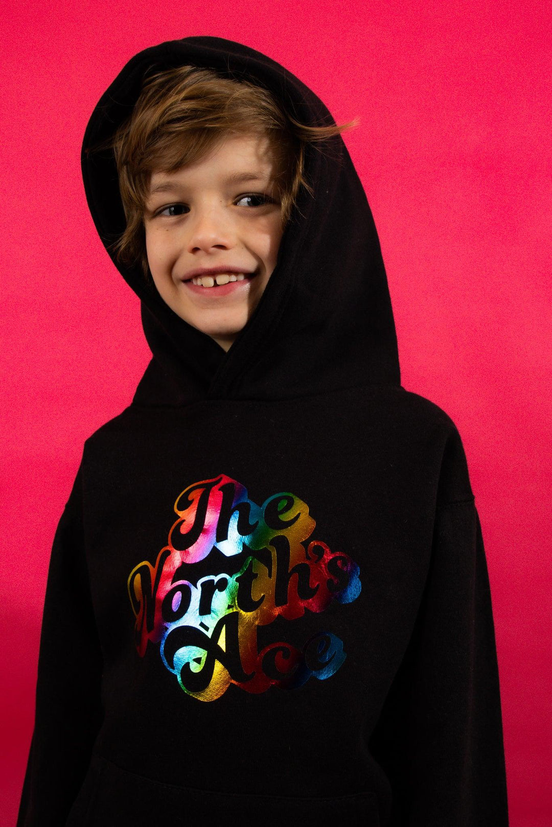 KIDS - The North's Ace Hoodie - Metallic Rainbow